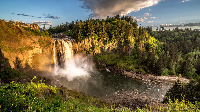 Snoqualmie Falls and surrounding forest