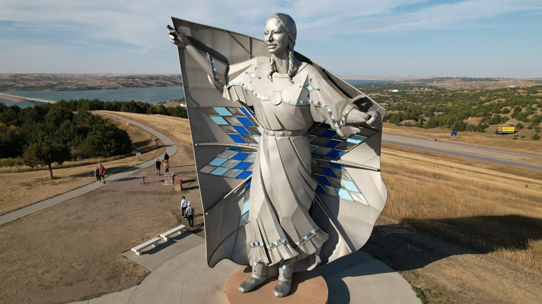 Dignity of Earth and Sky statue Missouri River