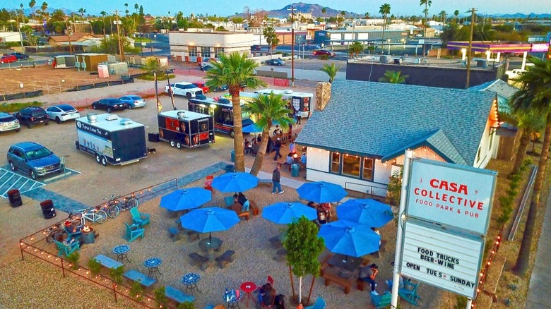 Food trucks in downtown Casa Grande, Arizona.