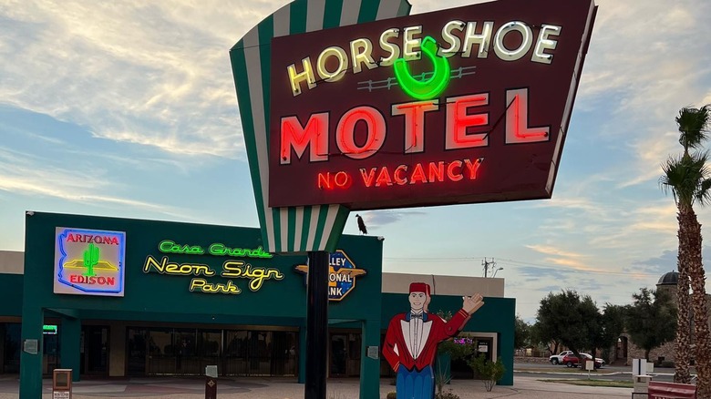 Vintage neon sign outside Casa Grande's Neon Sign Park