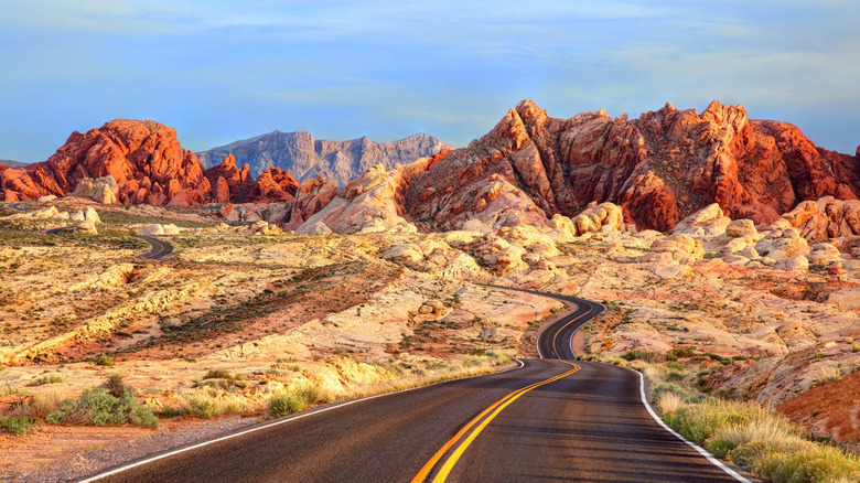 Road in Valley of Fire in Nevada