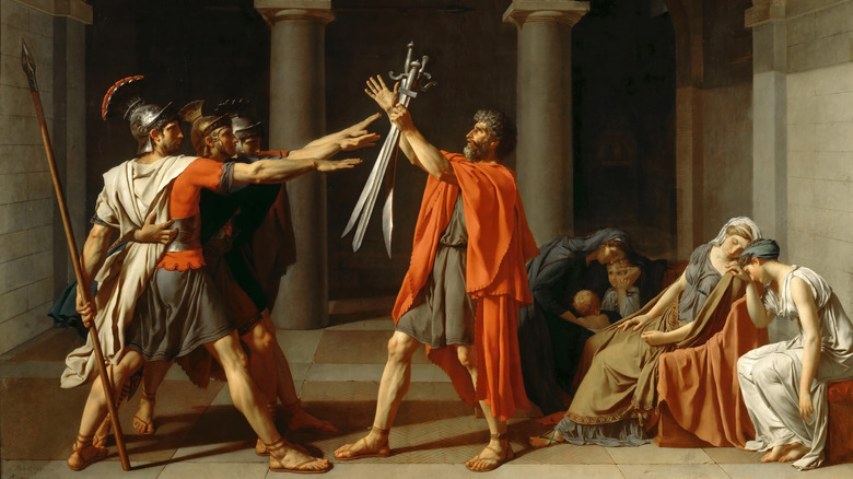 The painting "Oath of the Horatii" by Jacques-Louis David