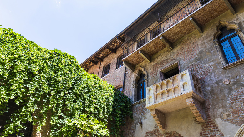 A view of Juliet's balcony in Verona 