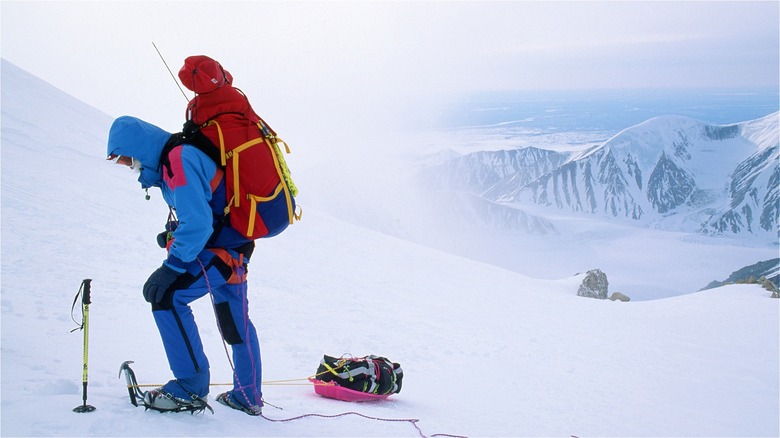 Climber on Denali