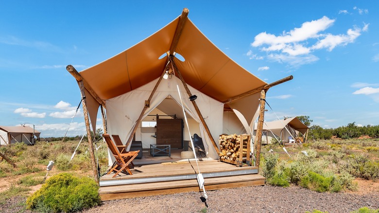 The exterior of an Under Canvas Grand Canyon tent