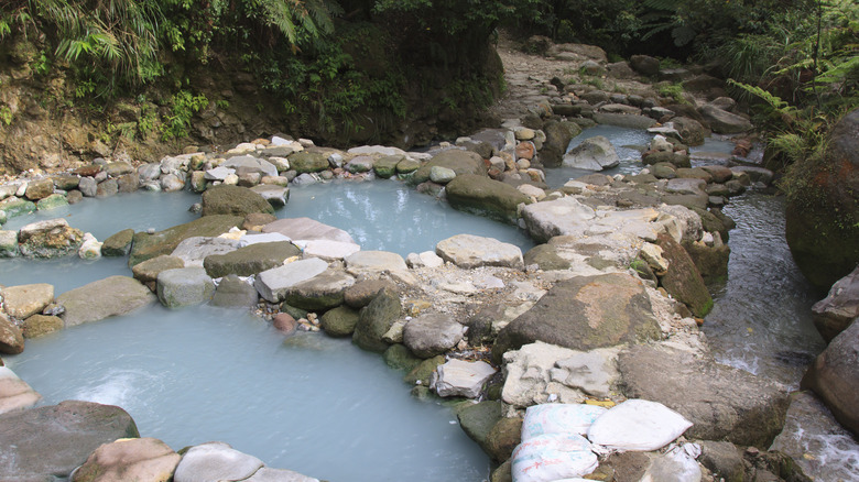 Natural hot spring near Taipei, Taiwan