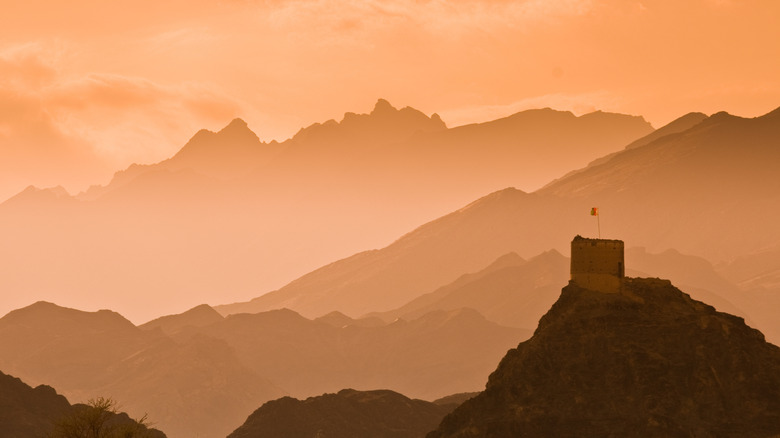 Mountain watchtower in Oman