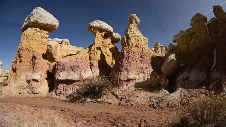 Paint Mines Interpretive Park red and orange hoodoos