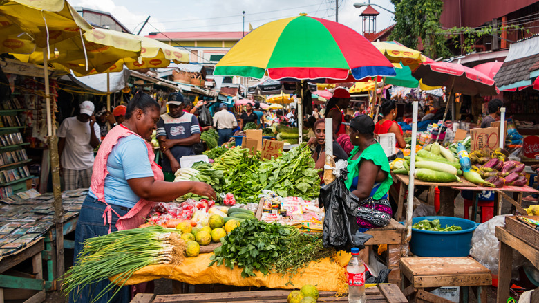 Local market in Georgetown, Guyana