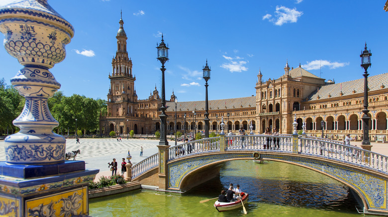 A view of Plaza de España in Seville, Spain