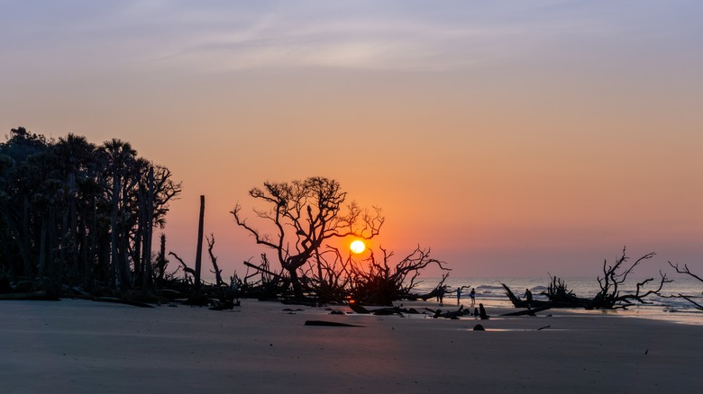 boneyard beach sunset waves