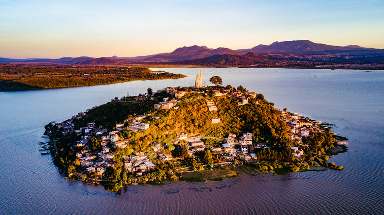 aerial view of Janitzio island