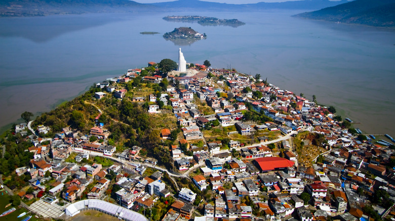 aerial view of Janitzio island