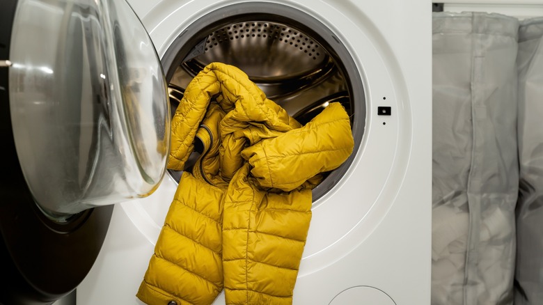 A coat in a dryer
