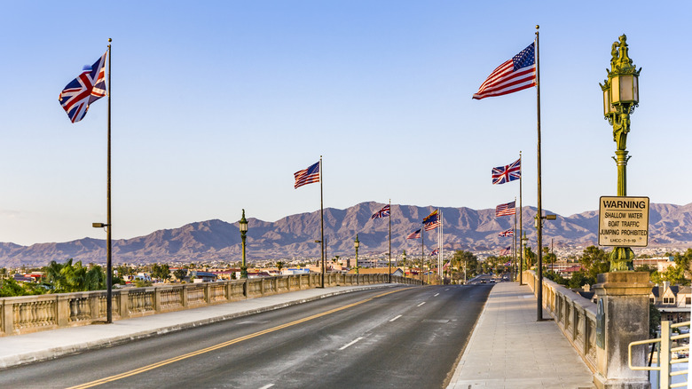 Walking across the top of London Bridge in Lake Havasu City