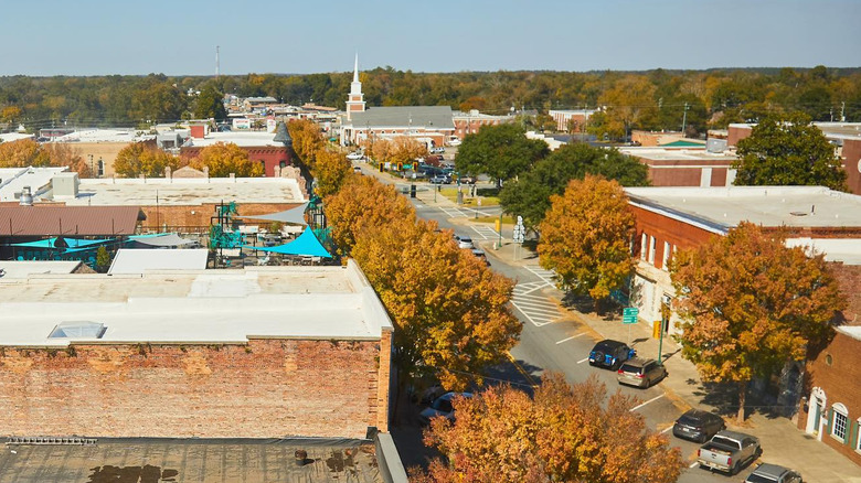 An aerial landscape of Dublin, Georgia