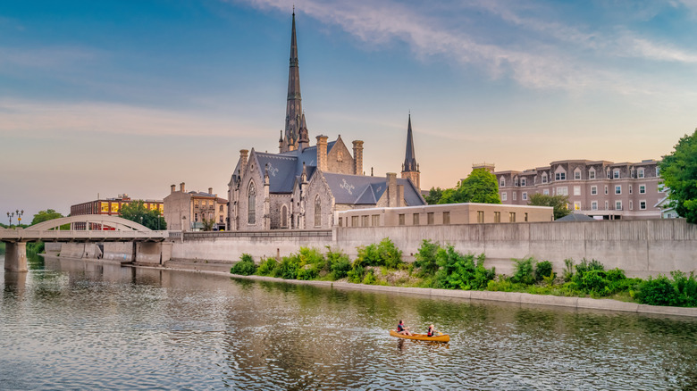 A view of downtown Cambridge in the summer