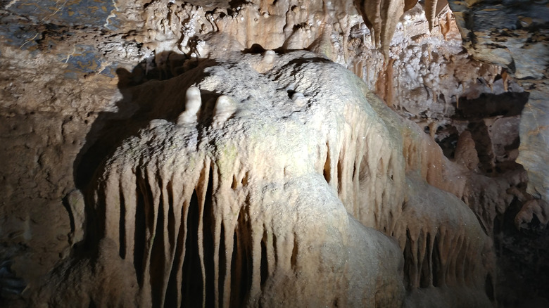 Rock formations in the Crystal Grottoes Caverns in Boonsboro, Maryland