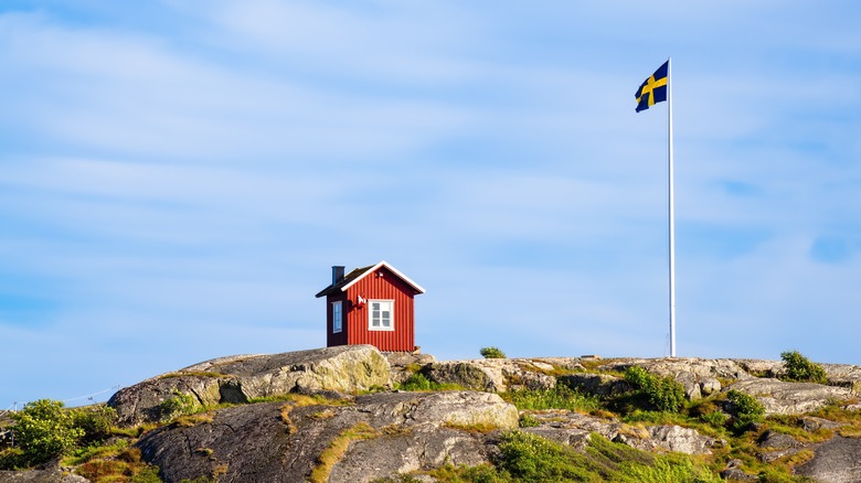 Lone outpost on the island of Vrångö, Sweden