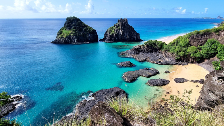 A pristine beach in the Fernando de Noronha archipelago, Brazil