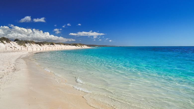 Turquoise bay beach shoreline