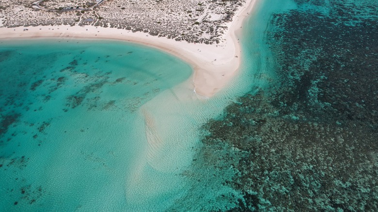 aerial view, Turquoise Bay coral reef