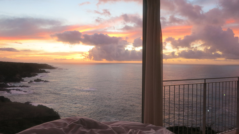 luxury resort room with sea view in Yakushima