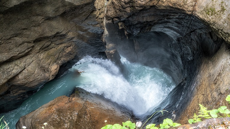 Trümmelbach Falls in the Lauterbrunnen Valley of Switzerland