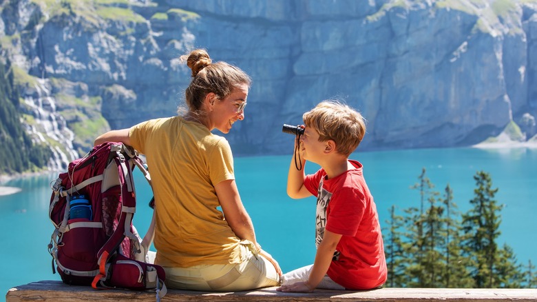 Family time in the Swiss mountains