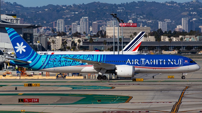 Air Tahiti plane at airport