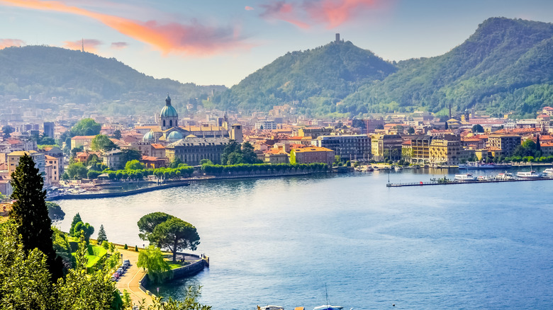 Aerial view of Italy's famed Lake Como