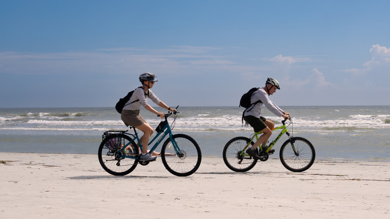 bike bicycling on a beach Hilton Head South Carolina