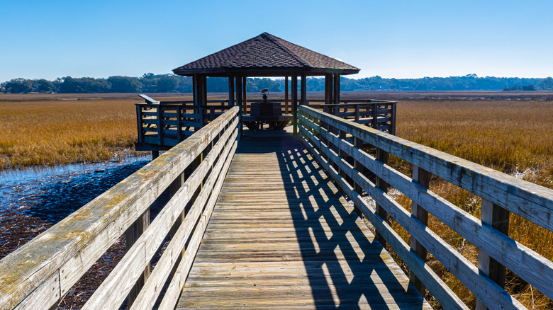 Mitchelville South Carolina African American history Gullah boardwalk gazebo