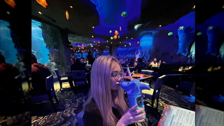 Inside the Aquarium restaurant in Kemah, Texas