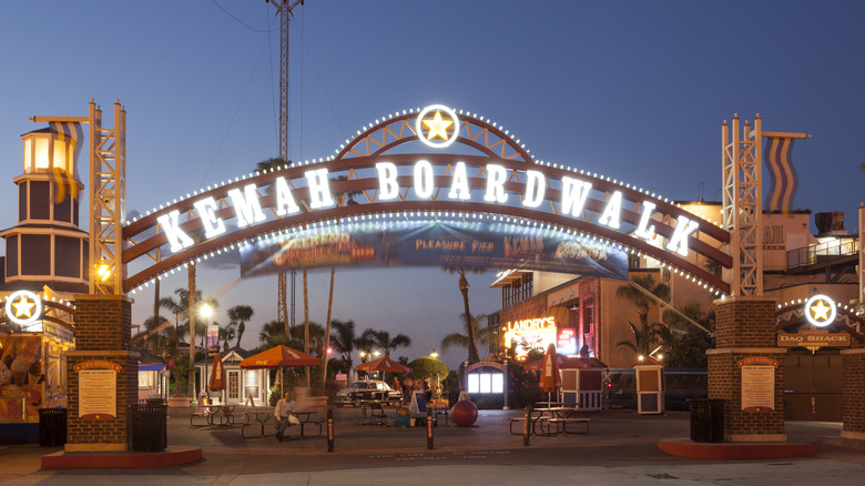 The entrance to Kemah Boardwalk in Texas