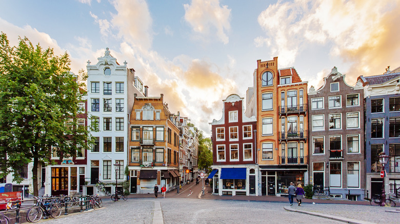 A typical Amsterdam street scene.