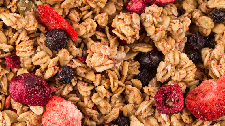 Granola with dried fruits