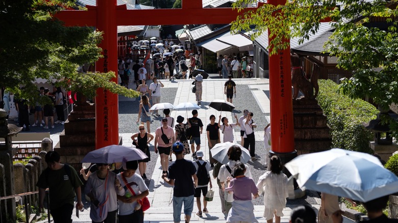 Crowds at the Red Torii Gate, Kyoto