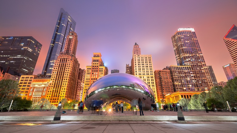 Millennium Park at sunset