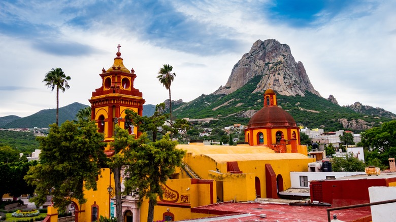 Peña de Bernal mountain, church