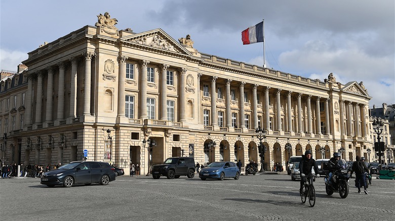 Exterior view of the Hotel de la Marine on the Place de la Concorde