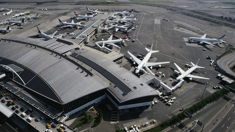 Aerial shot of John F. Kennedy International Airport