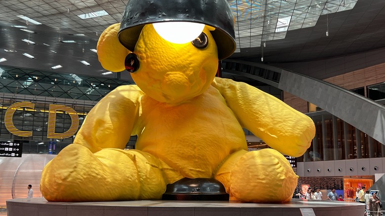 Lamp Bear at Hamad International Airport