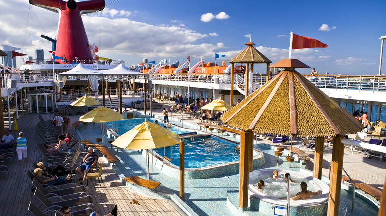 Guests relaxing on Carnival cruise