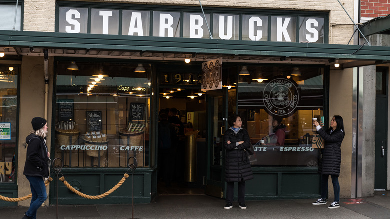 The first Starbucks in Seattle