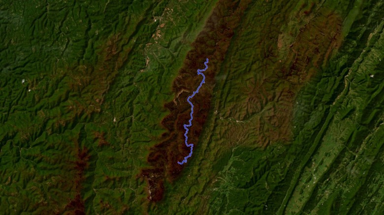 Map generated via Gaia GPS with planned route