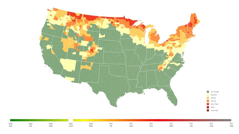 Colored map of the United States