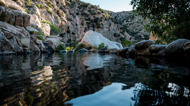 hot spring in a valley