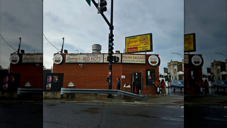 Exterior of Jimmy's Red Hots, Humboldt Park