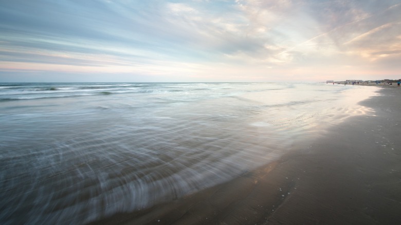 Beach near Port Aransas during a sunset